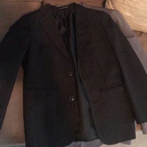 Boys suite size 8, black with white pin stripes